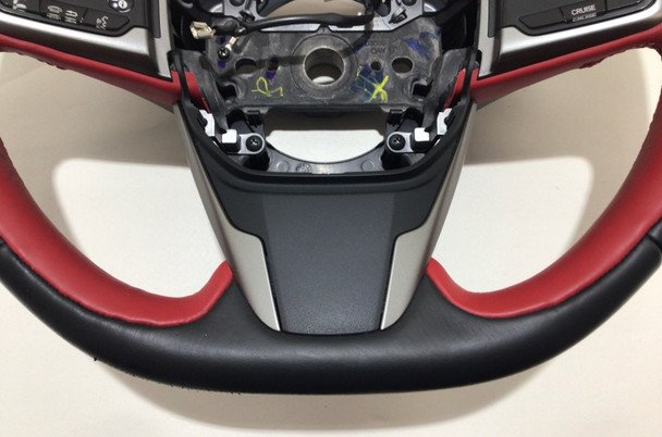 2017-2019 Honda Civic Type R FK8 Black / Red Leather Steering Wheel w/ Trim / TR101 - Image 3