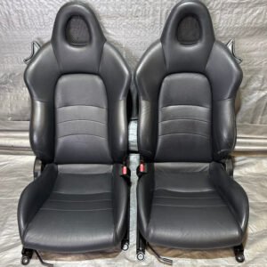 2000-2005 Honda S2000 OEM Black Leather Seats / Pair / HS009