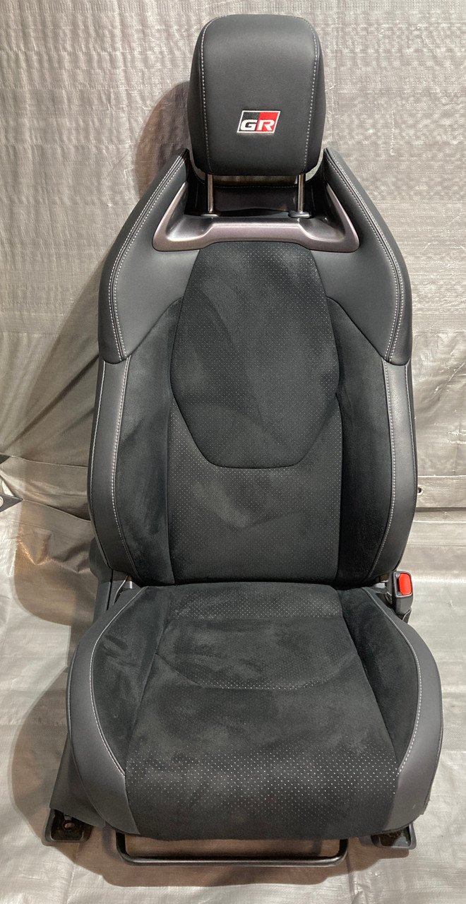 2023-2025 Toyota GR Corolla Premium Front Seats / Black Leather / Suede / Pair / GRC01 - Image 10