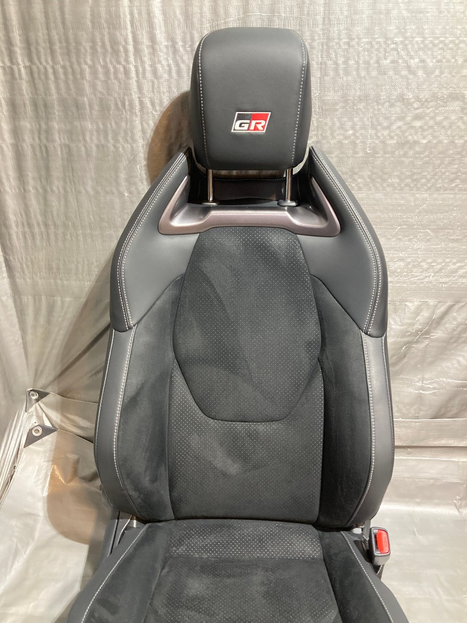 2023-2025 Toyota GR Corolla Premium Front Seats / Black Leather / Suede / Pair / GRC01 - Image 11