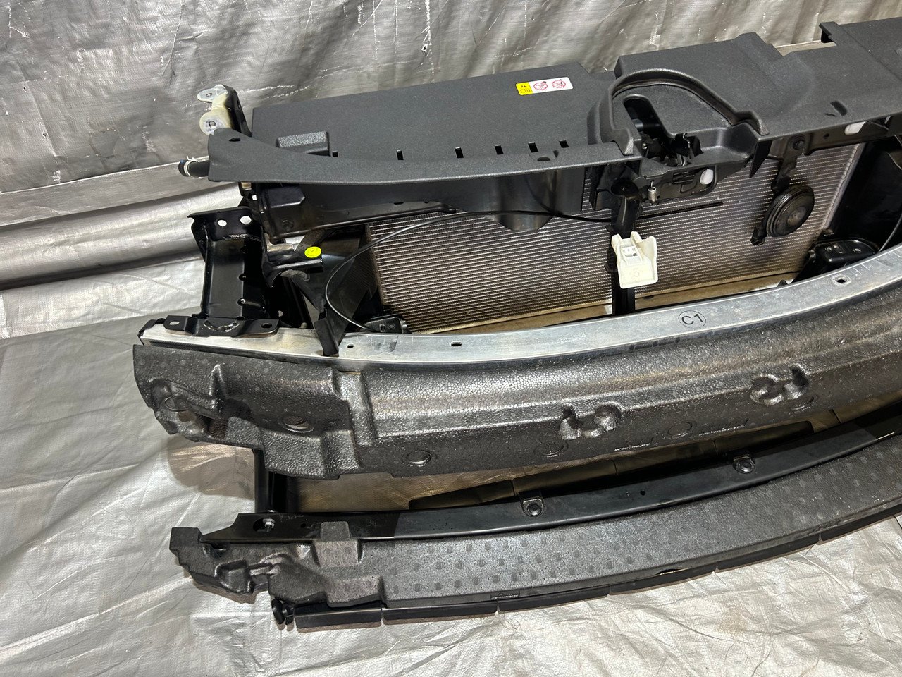 2023-2025 Toyota GR Corolla Radiator Support Assembly w/ Impact Beam / Intercooler / Fan / Black GRC02 - Image 3