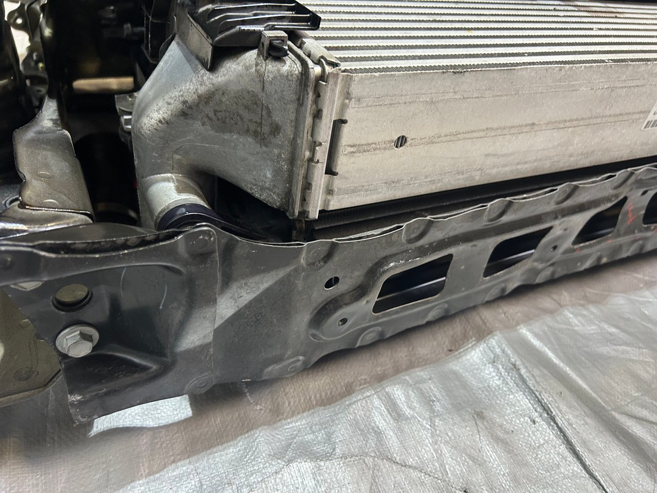 2023-2025 Toyota GR Corolla Radiator Support Assembly w/ Impact Beam / Intercooler / Fan / Black GRC02 - Image 23