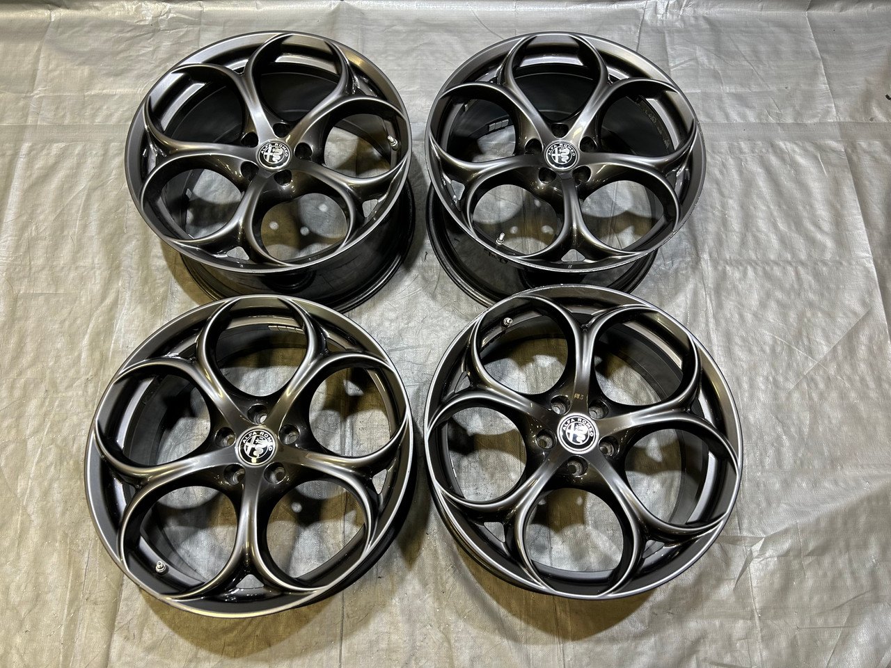 2017-2022 Alfa Romeo Giulia Ti Sport RWD Dark 19" Wheels Rims / Set of 4 / *Minor Bends* / AG006