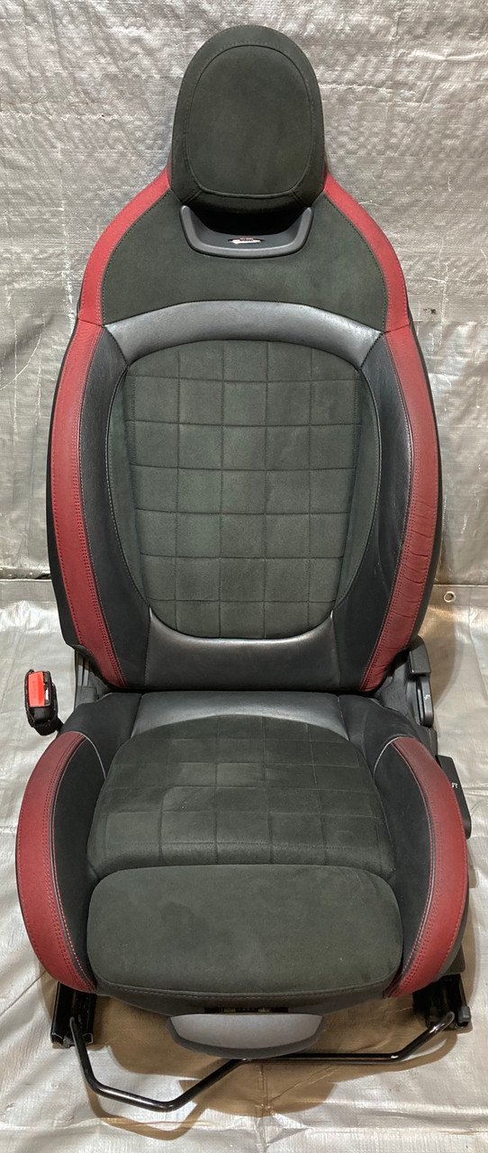 2016-2022 Mini Cooper F55 F56 Hatchback JCW Recaro Alcantara Front Sport Seats / Pair / R3012 - Image 11