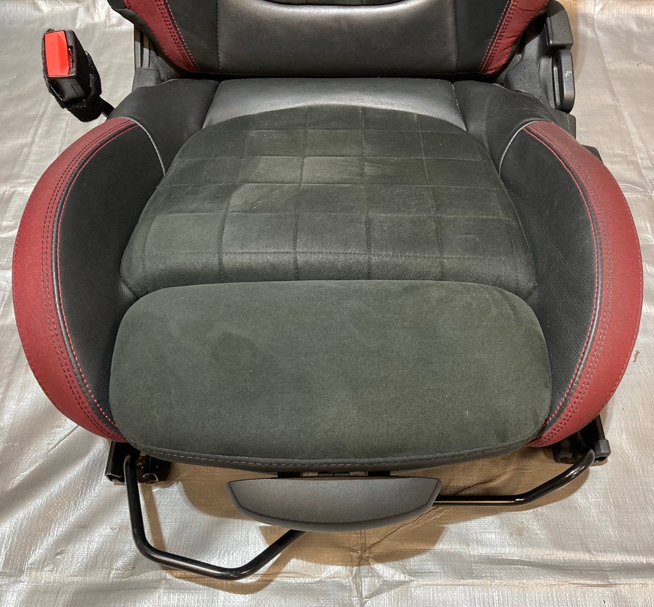 2016-2022 Mini Cooper F55 F56 Hatchback JCW Recaro Alcantara Front Sport Seats / Pair / R3012 - Image 12