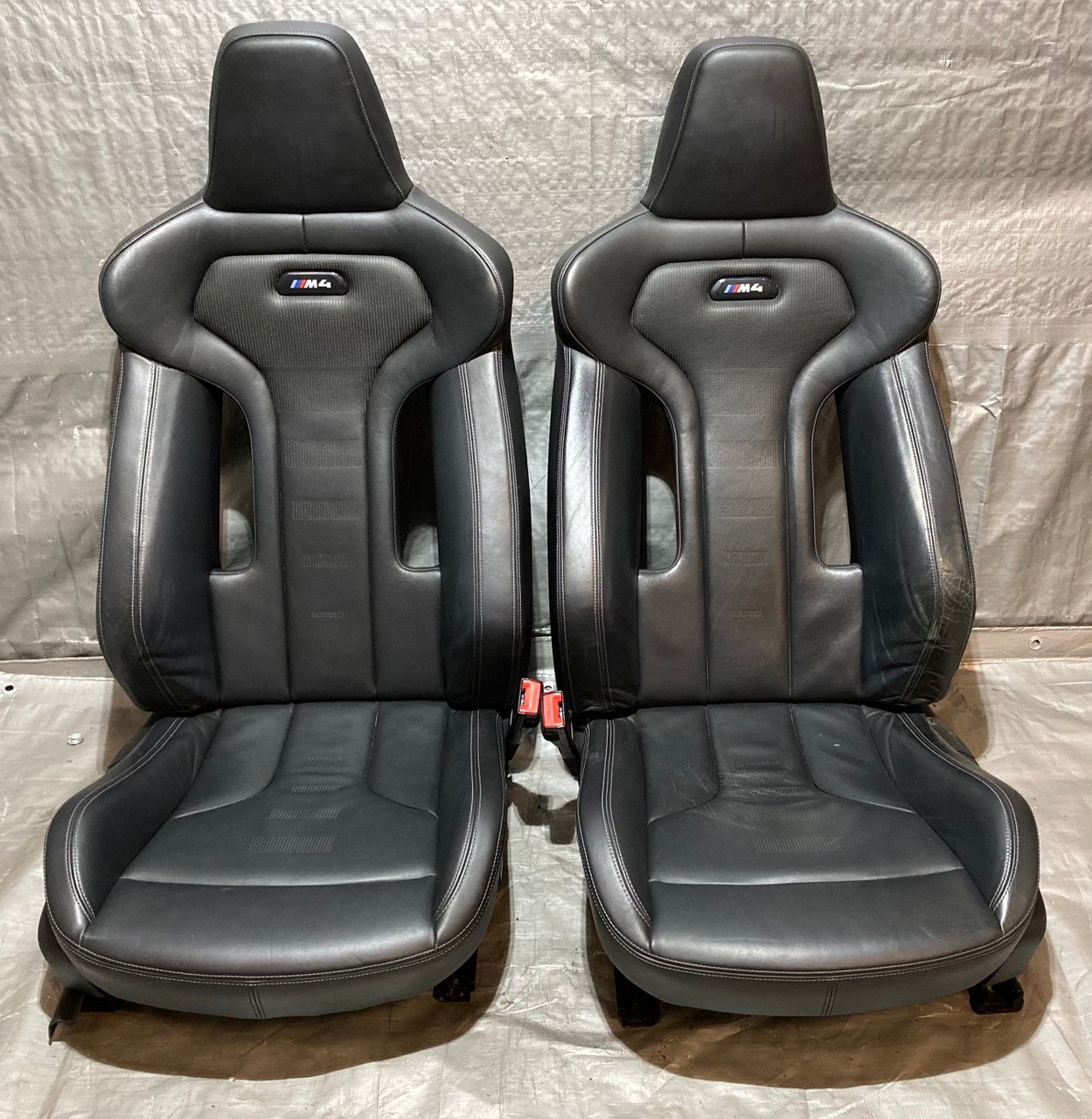 2015-2020 F82 BMW M4 Coupe Competition Package Black Merino Leather Front Seats / Heated / F8M04