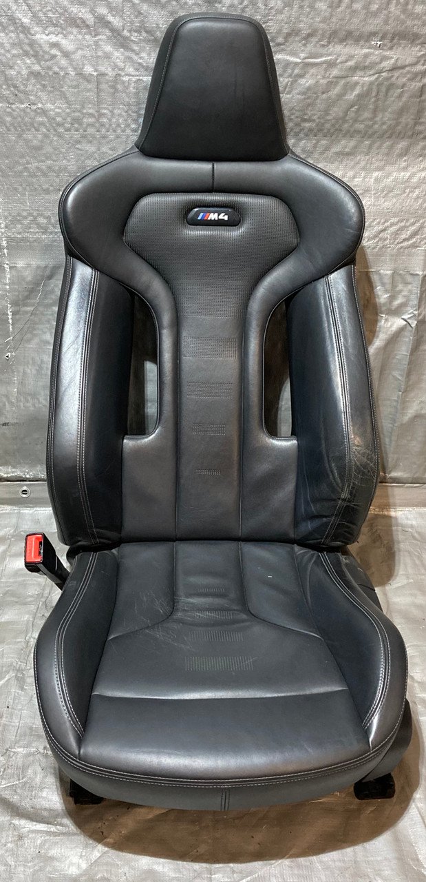 2015-2020 F82 BMW M4 Coupe Competition Package Black Merino Leather Front Seats / Heated / F8M04 - Image 2