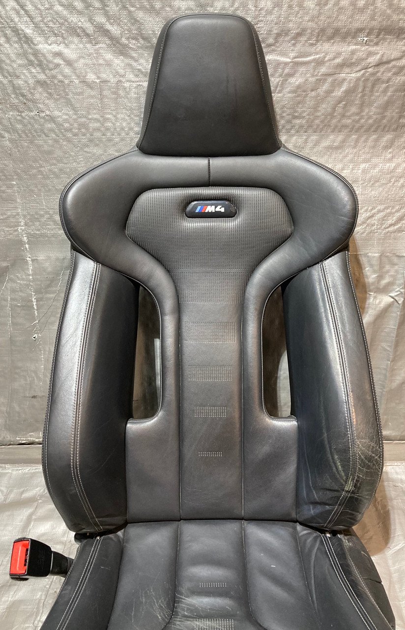 2015-2020 F82 BMW M4 Coupe Competition Package Black Merino Leather Front Seats / Heated / F8M04 - Image 3
