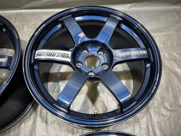 2015-2021 Subaru WRX STI 18x9.5" Volk Racing TE37 Saga S-Plus Wheels Rims / Mag Blue / Set of 4 / USED / SS019 - Image 5