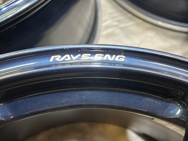 2015-2021 Subaru WRX STI 18x9.5" Volk Racing TE37 Saga S-Plus Wheels Rims / Mag Blue / Set of 4 / USED / SS019 - Image 8