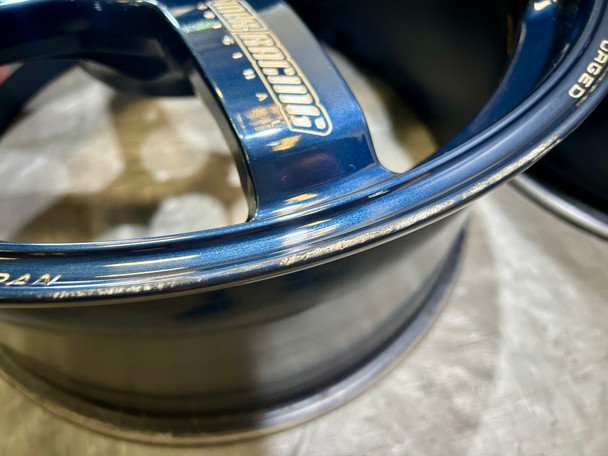 2015-2021 Subaru WRX STI 18x9.5" Volk Racing TE37 Saga S-Plus Wheels Rims / Mag Blue / Set of 4 / USED / SS019 - Image 10