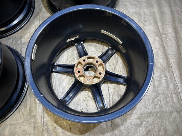 2015-2021 Subaru WRX STI 18x9.5" Volk Racing TE37 Saga S-Plus Wheels Rims / Mag Blue / Set of 4 / USED / SS019 - Image 14