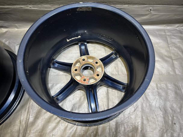 2015-2021 Subaru WRX STI 18x9.5" Volk Racing TE37 Saga S-Plus Wheels Rims / Mag Blue / Set of 4 / USED / SS019 - Image 15