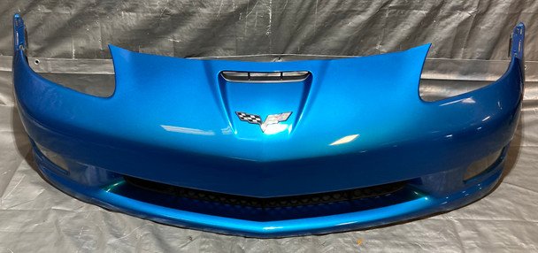 2006-2013 Chevrolet Corvette C6 Z06 Grand Sport Front Bumper Cover Fascia / Jet Stream Blue Metallic C6018