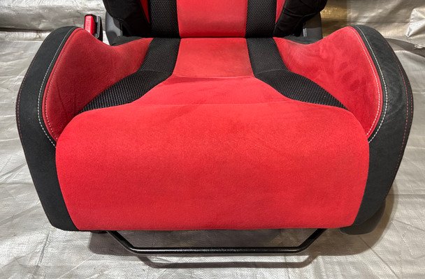 2017-2021 FK8 Honda Civic Type R Front Bucket Seats / Red Suede / Pair / TR107 - Image 20