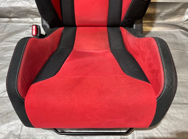 2017-2021 FK8 Honda Civic Type R Front Bucket Seats / Red Suede / Pair / TR107 - Image 19