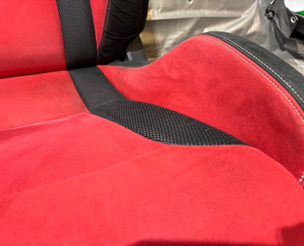 2017-2021 FK8 Honda Civic Type R Front Bucket Seats / Red Suede / Pair / TR107 - Image 18