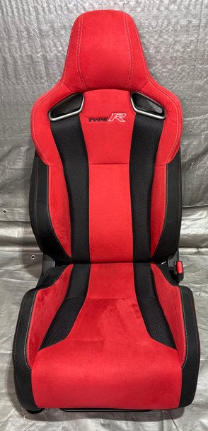 2017-2021 FK8 Honda Civic Type R Front Bucket Seats / Red Suede / Pair / TR107 - Image 13