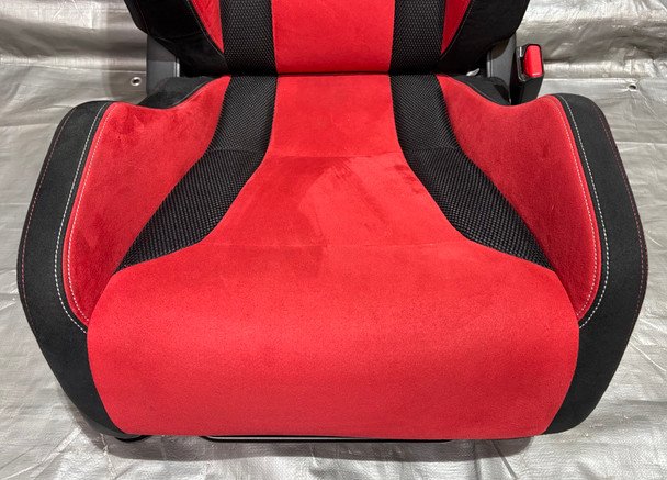 2017-2021 FK8 Honda Civic Type R Front Bucket Seats / Red Suede / Pair / TR107 - Image 11
