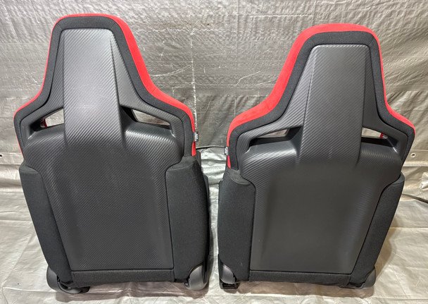 2017-2021 FK8 Honda Civic Type R Front Bucket Seats / Red Suede / Pair / TR107 - Image 4