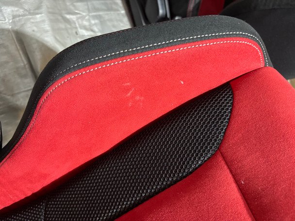 2017-2021 FK8 Honda Civic Type R Front Bucket Seats / Red Suede / Pair / TR107 - Image 2