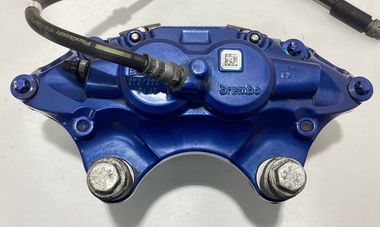 2015-2020 F80 F82 F83 BMW M3 M4 OEM Brembo Brake Calipers / Set of 4 / Blue / F8M06 - Image 8