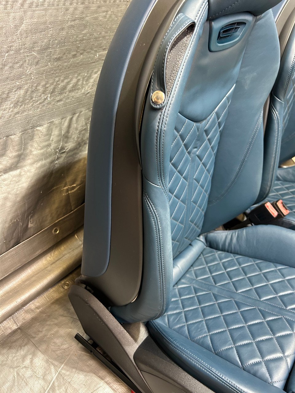 2016-2020 Audi TT Quattro Convertible Admiral Blue Nappa Leather Sports Seats / Pair / T3003 - Image 8