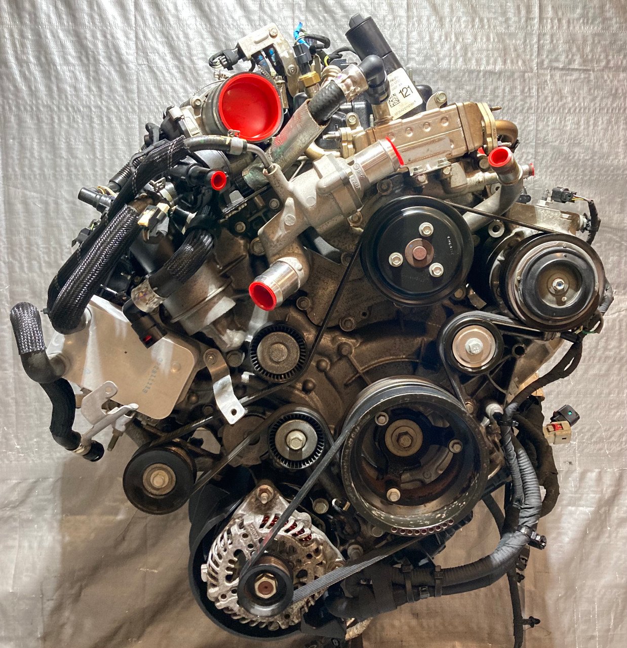 2021-2022 Ford Bronco 2.7l V6 Engine Long Block w/ Turbochargers / 33K BR003 - Image 3