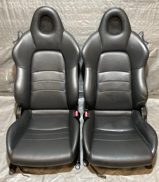 2000-2005 Honda S2000 OEM Black Leather Seats / Pair / HS006