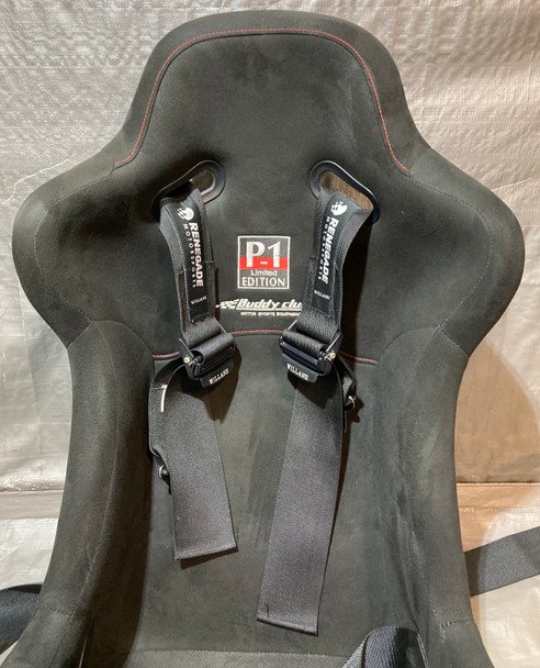 Pair of Buddy Club P1 Racing Bucket Seats w/ Renegade Willans 6pt Harnesses / Pair / USED / HS004 - Image 9