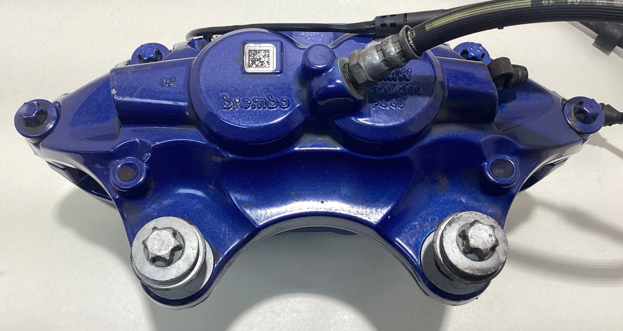 2015-2020 F80 F82 F83 BMW M3 M4 OEM Brembo Brake Calipers / Set of 4 / Blue / 91K F8M05 - Image 7