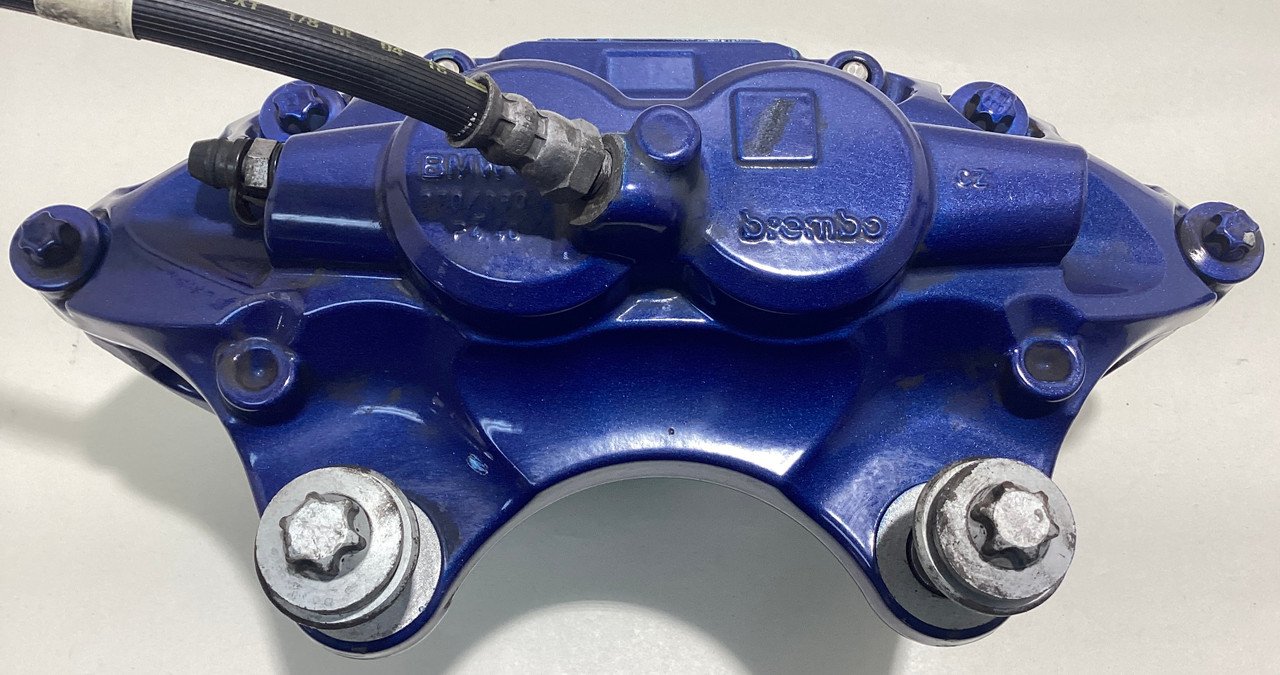 2015-2020 F80 F82 F83 BMW M3 M4 OEM Brembo Brake Calipers / Set of 4 / Blue / 91K F8M05 - Image 8