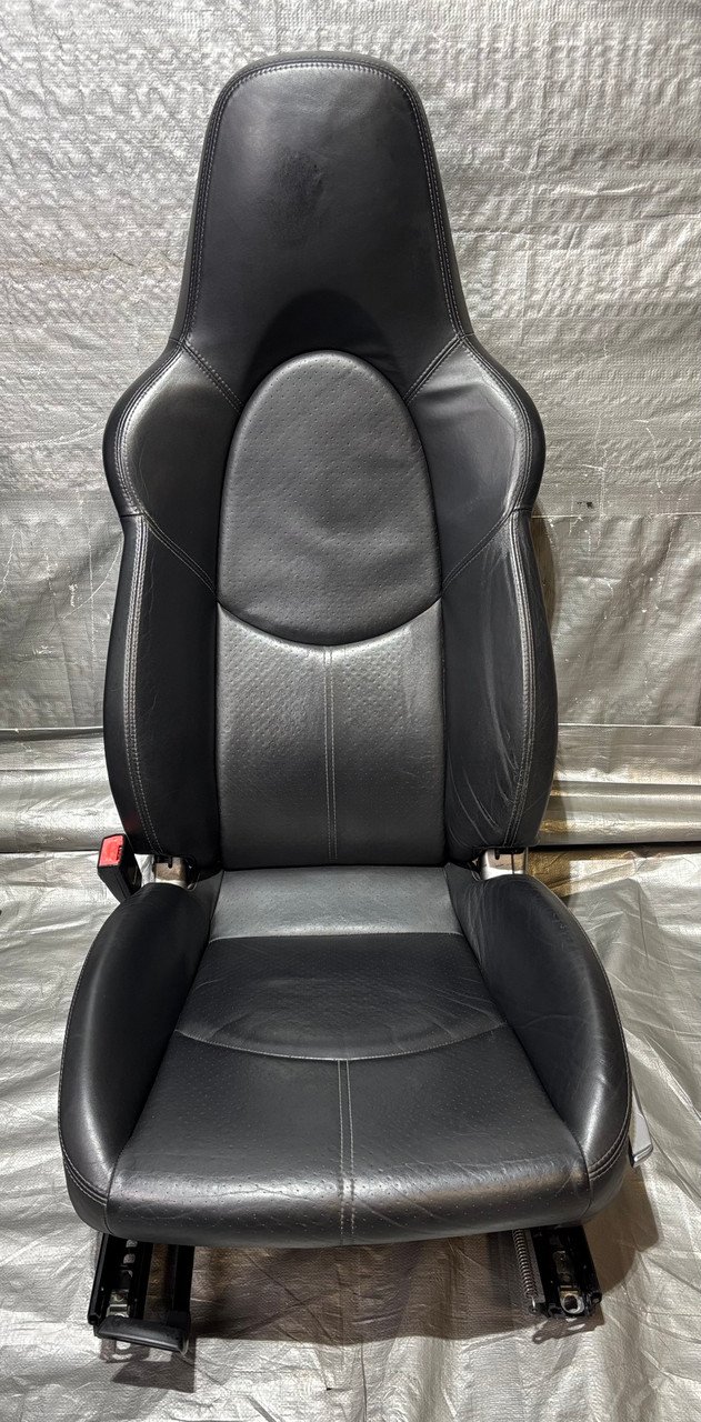 2005-2012 Porsche 997 911 / 987 Boxster / Cayman Black Leather Hard Back Sport Seats / Pair / 2 Way Power / P7009 - Image 3