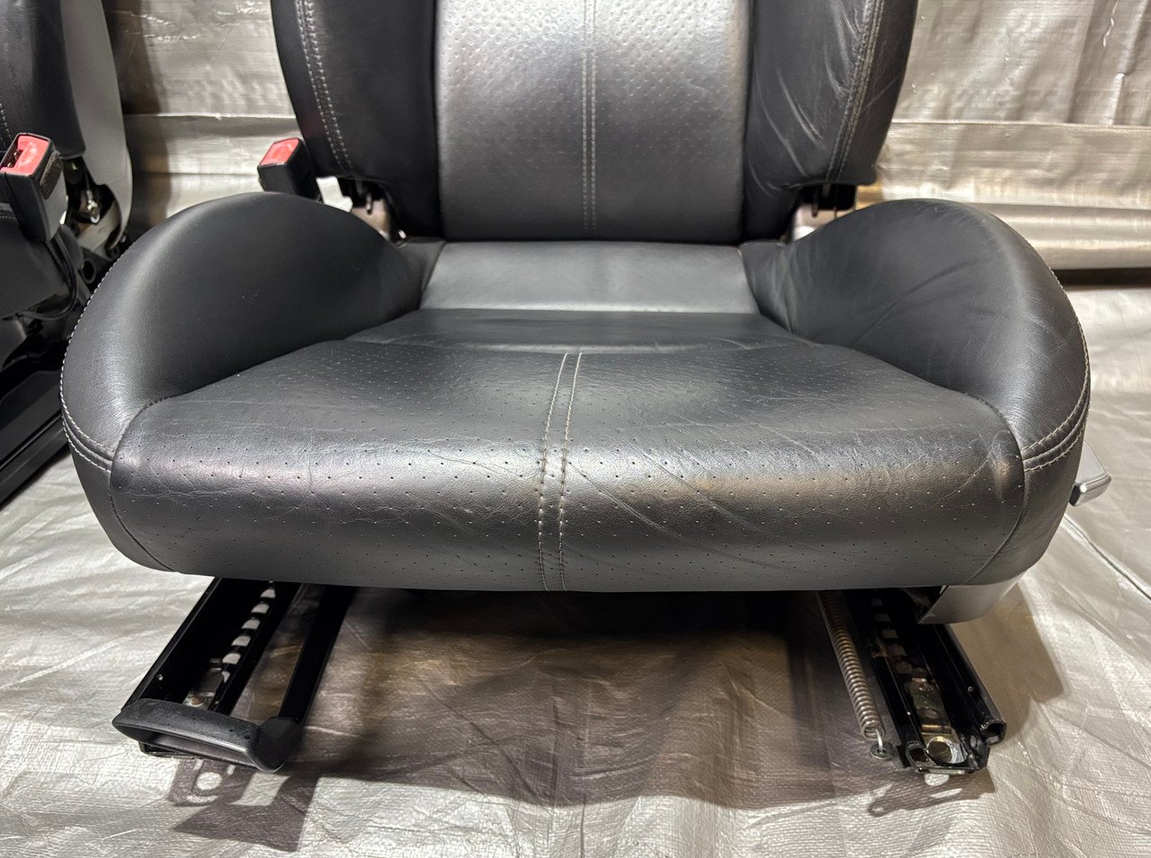 2005-2012 Porsche 997 911 / 987 Boxster / Cayman Black Leather Hard Back Sport Seats / Pair / 2 Way Power / P7009 - Image 5