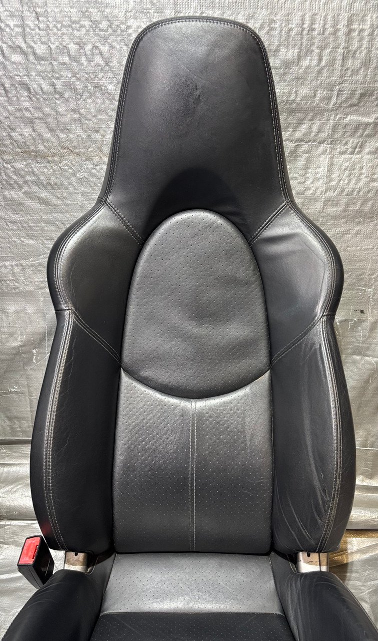 2005-2012 Porsche 997 911 / 987 Boxster / Cayman Black Leather Hard Back Sport Seats / Pair / 2 Way Power / P7009 - Image 6
