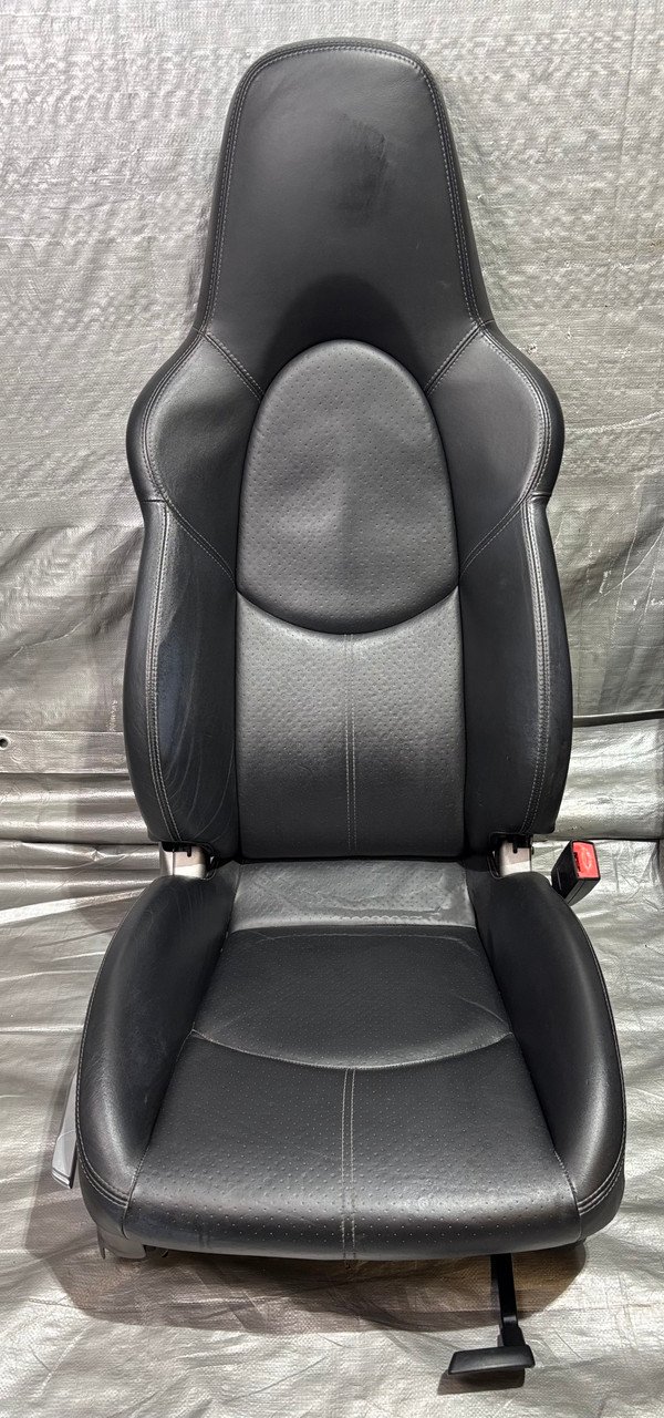 2005-2012 Porsche 997 911 / 987 Boxster / Cayman Black Leather Hard Back Sport Seats / Pair / 2 Way Power / P7009 - Image 12