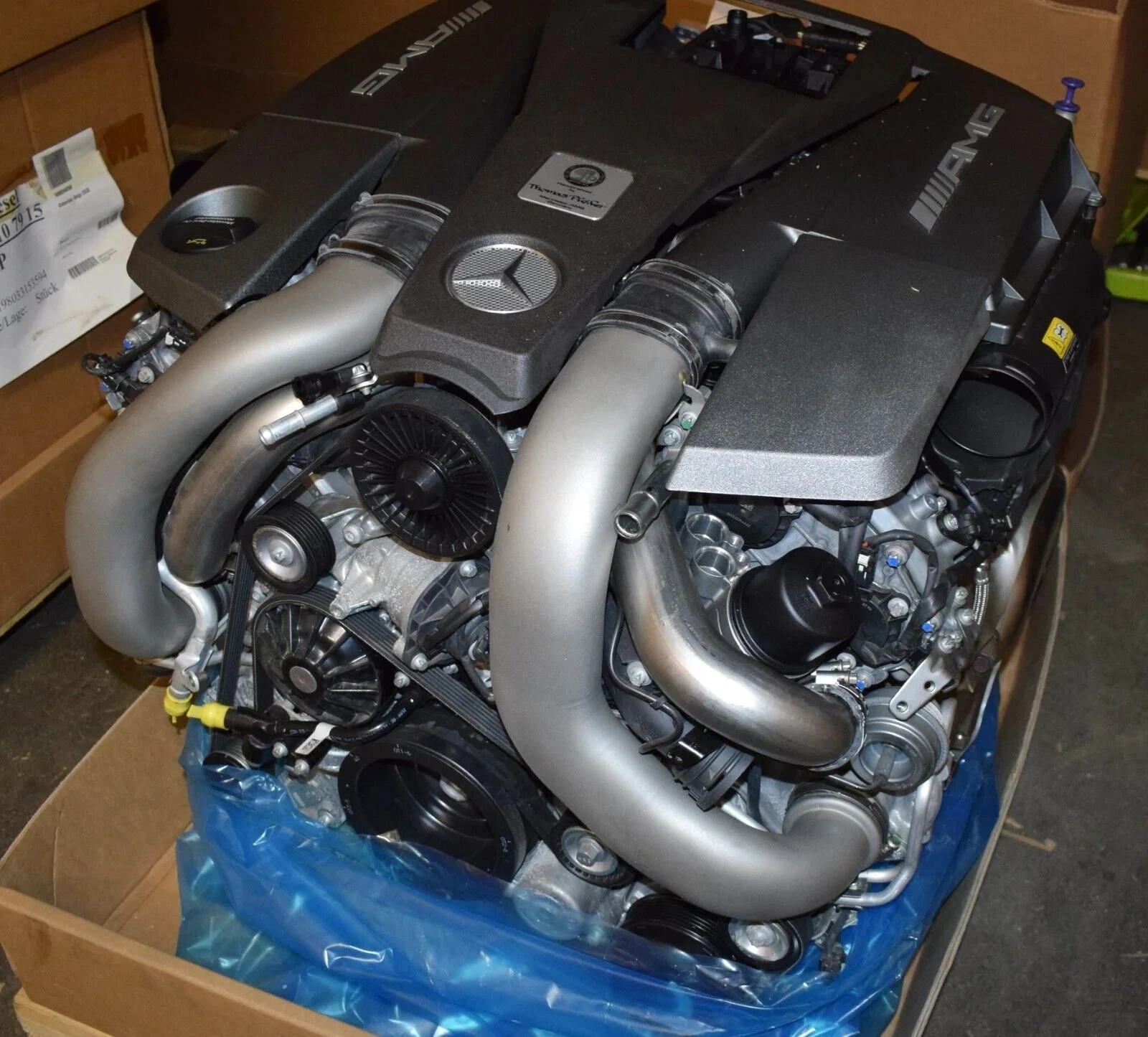 Mercedes M157 157.985 Complete Engine 5.5L S63 4 Matic w222 w217 a1570102600 61km-