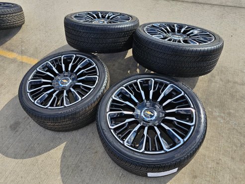 24" Chevy Tahoe Suburban Silverado OEM High Country Wheels Rims 2026-2027 NEW - Image 2