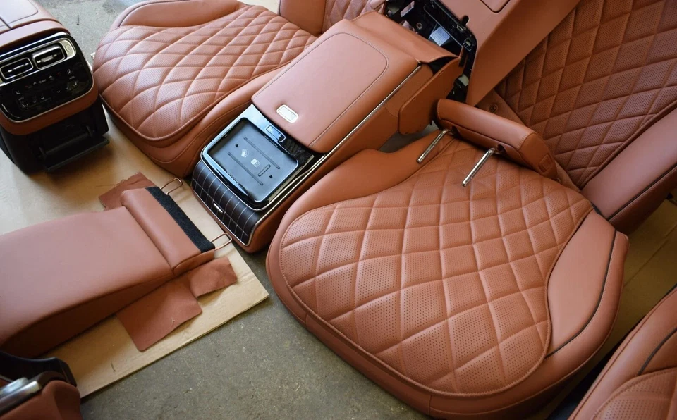 Mercedes w223 S Class seats leather seat single seats interior- - Image 7